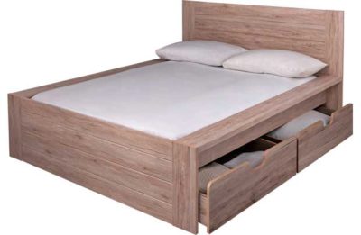 Collection Seattle Kingsize 2 Drw Storage Bed Frame-Warm Oak Collection Seattle Kingsize 2 Drw Storage Bed Frame-Warm Oak